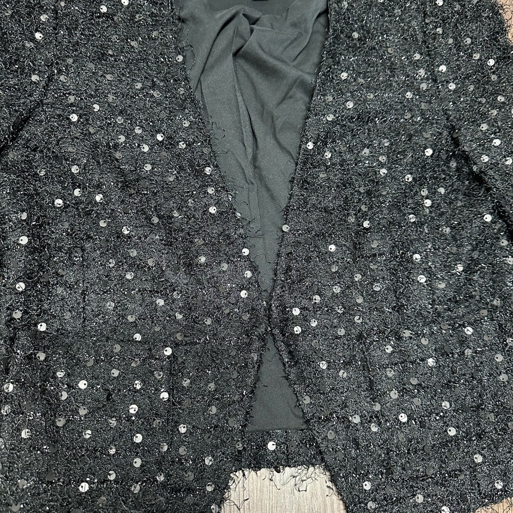 Loft Black Sequin Jacket - image 3